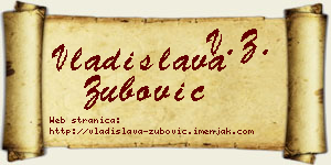 Vladislava Zubović vizit kartica